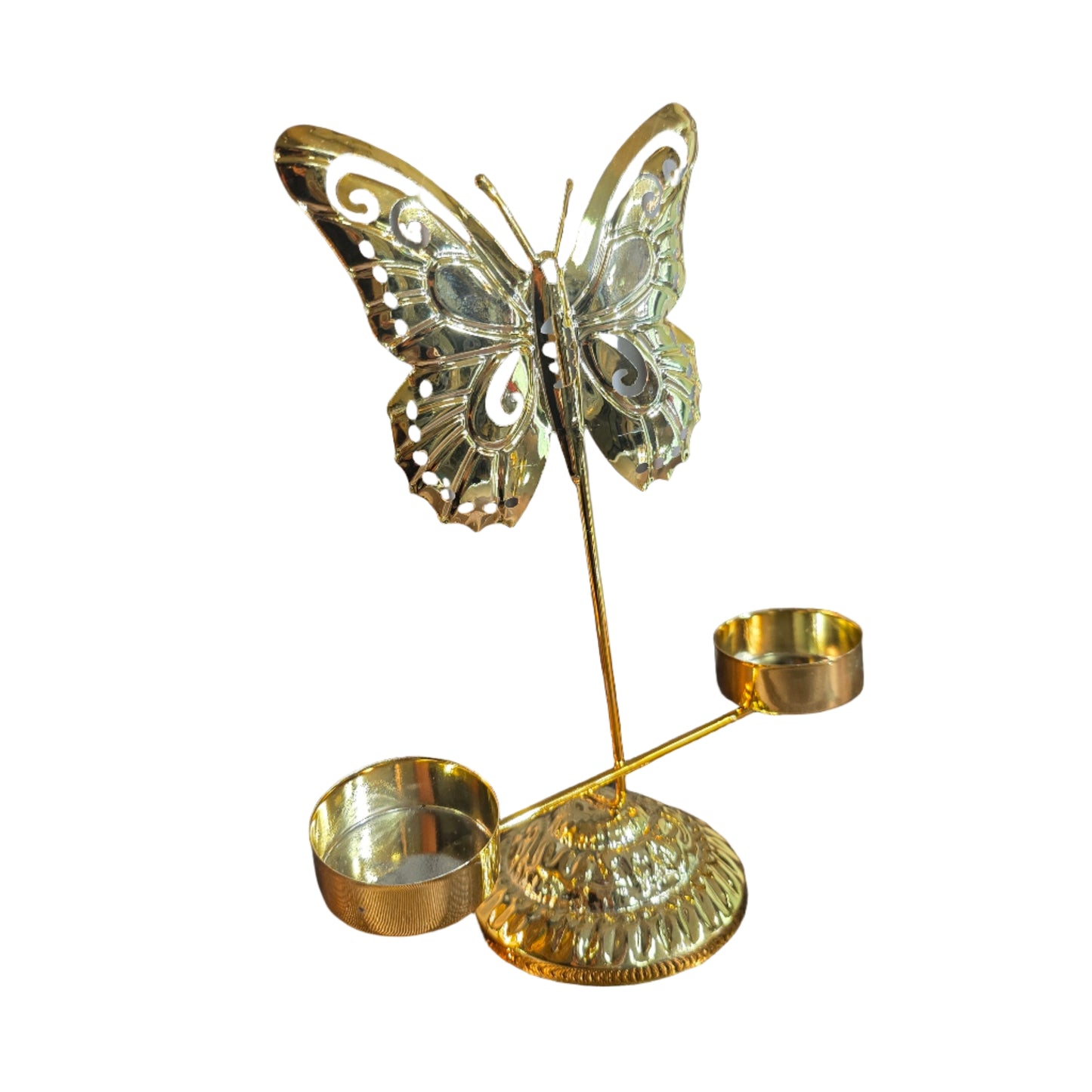 SET FIGURA DE MARIPOSA MONARCA DORADA X233