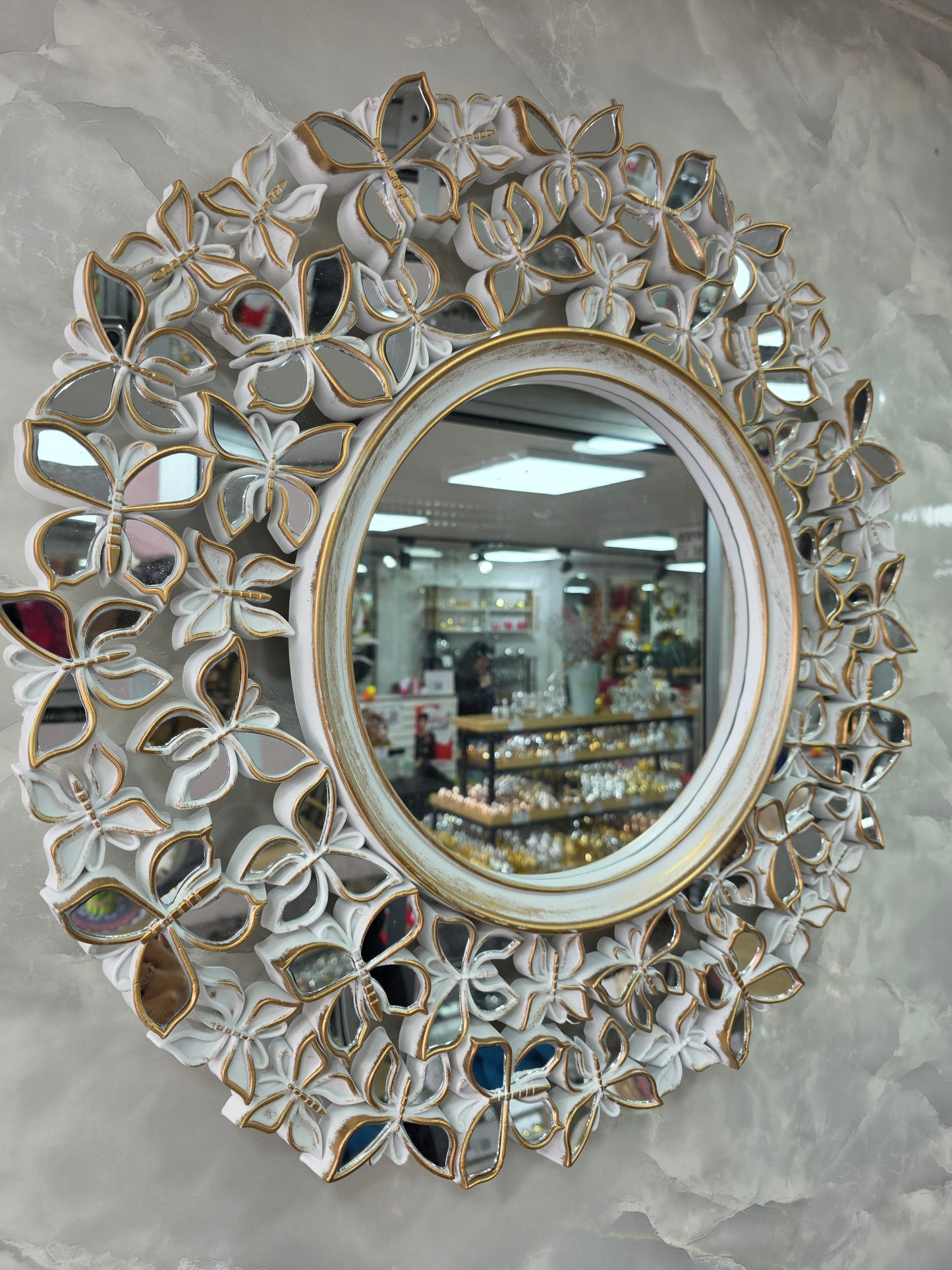 ESPEJO DECORATIVO MARIPOSAS REDONDO