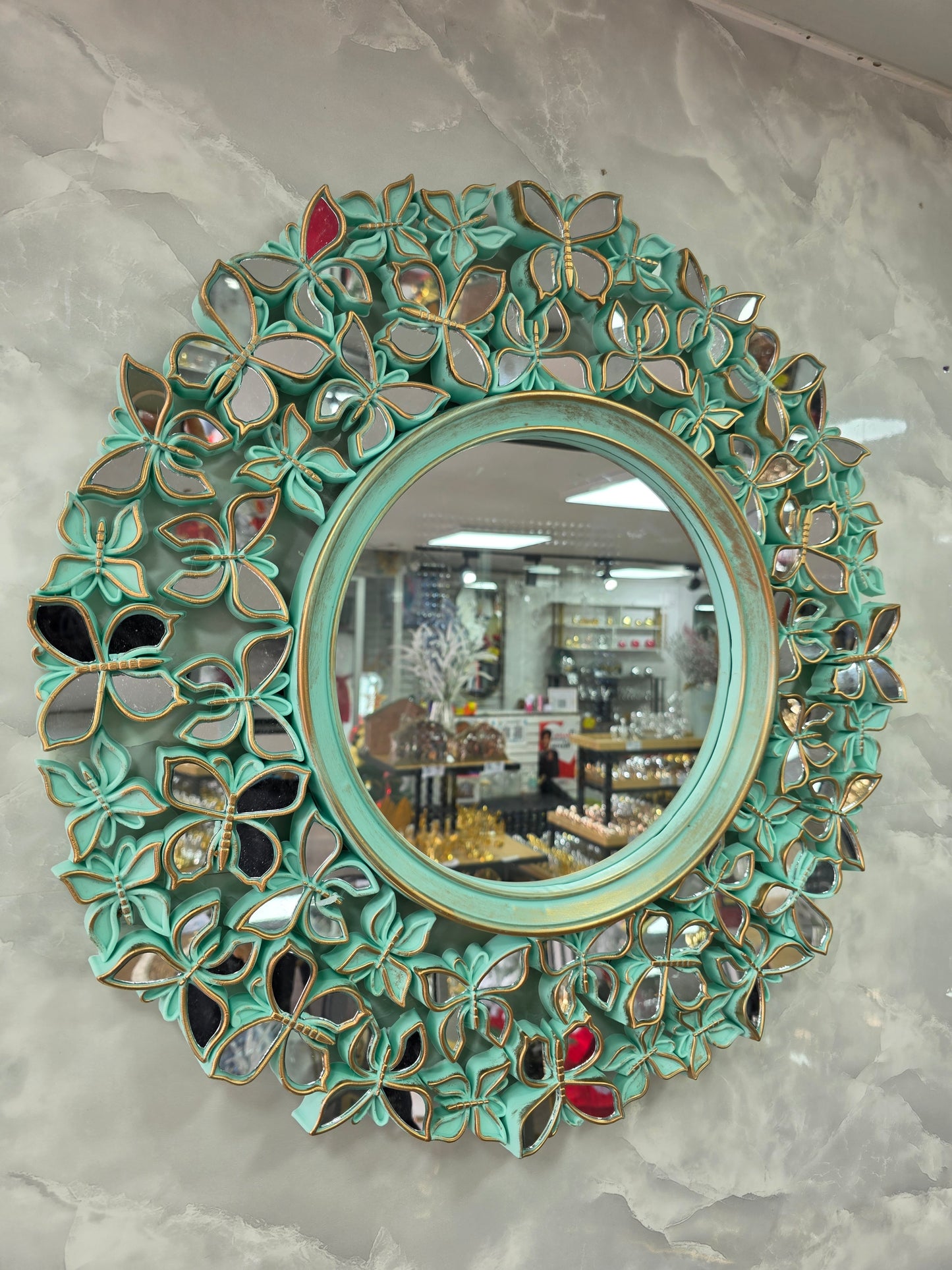 ESPEJO DECORATIVO MARIPOSAS REDONDO