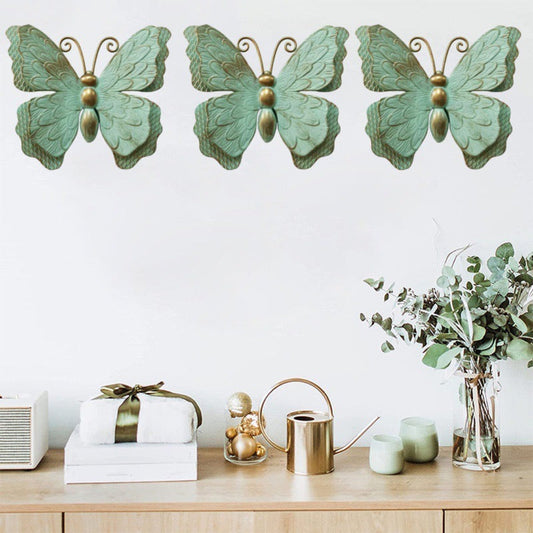 Set Decorativo 3 Mariposas Relieve
