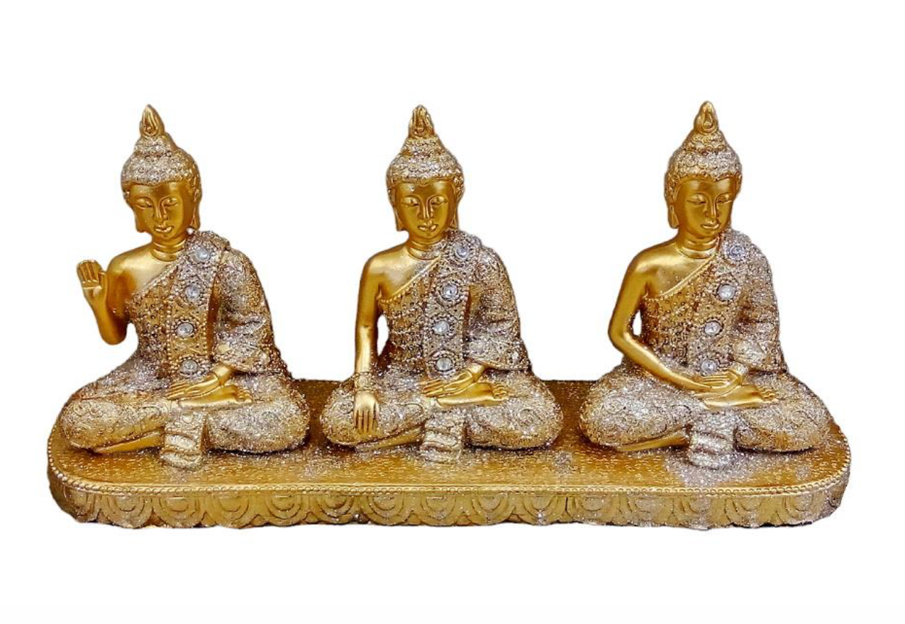 Figura Decorativa Tres Budas Serenity