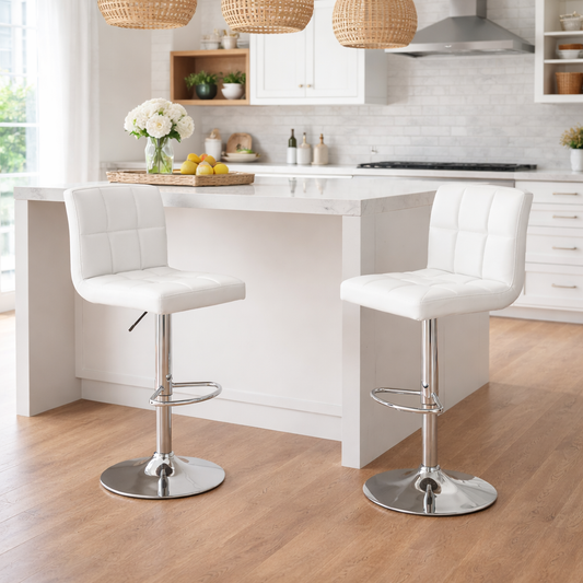 TABURETE BAR MODERN WHITE