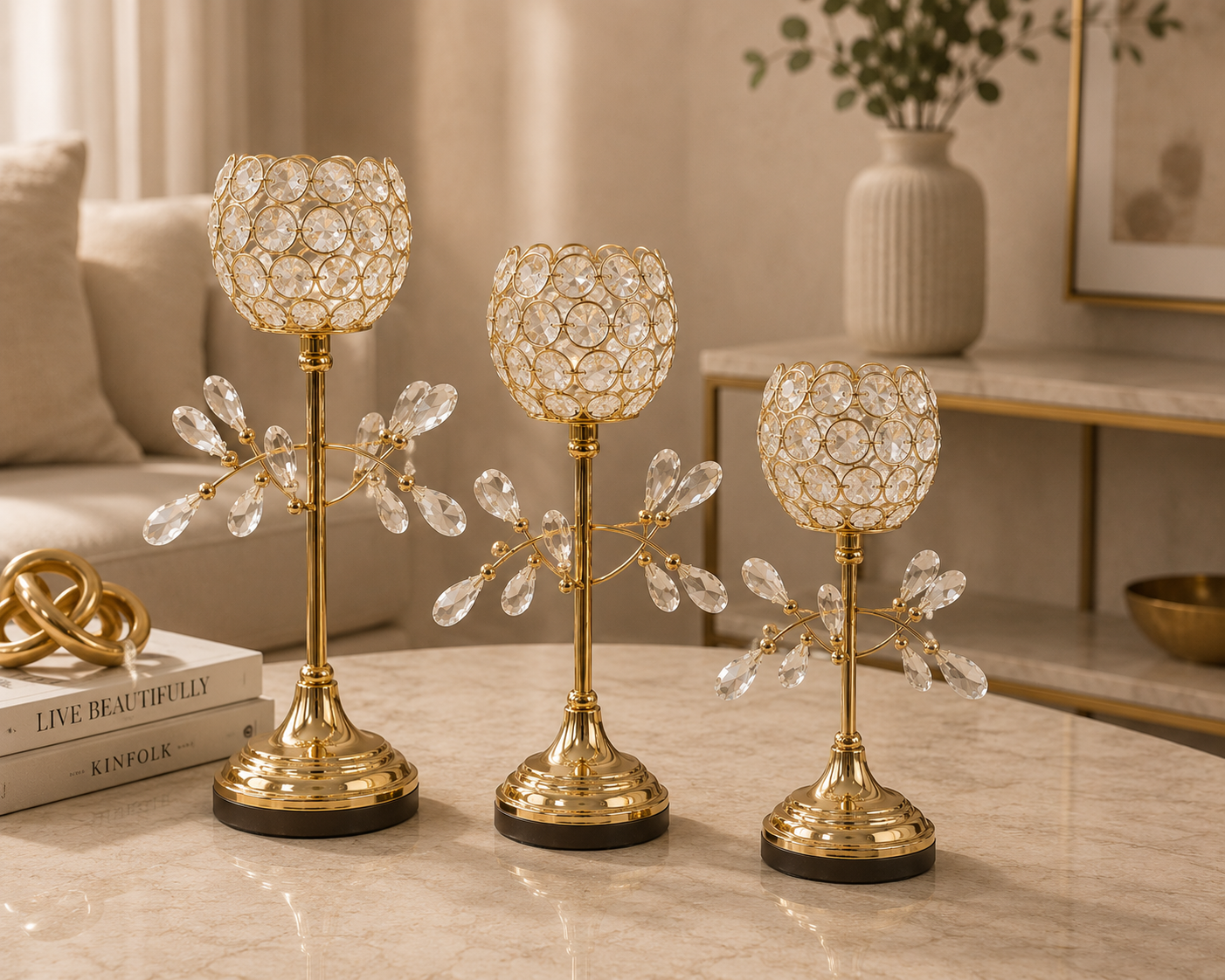 Set 3 Candelabros Moon