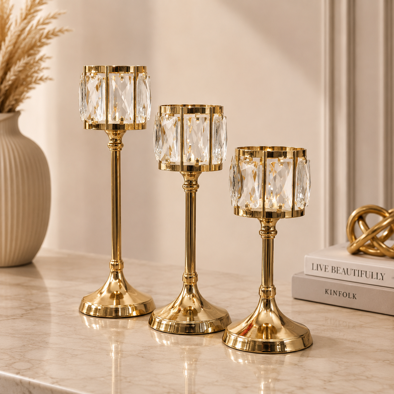 Set 3 Candelabros Prisma