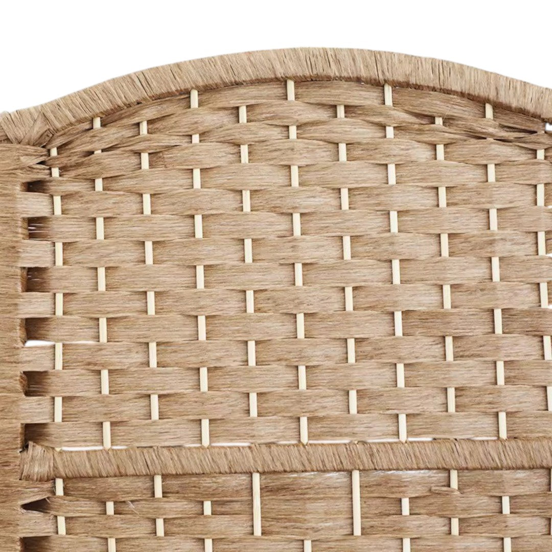 BIOMBO DIVISOR DE AMBIENTES BAMBÚ 4 PANELES BEIGE