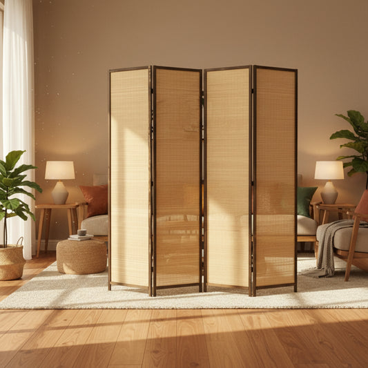 BIOMBO BAMBÚ MADERA CAFE