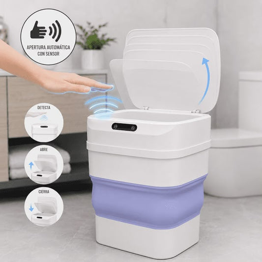Basurero Inteligente Sensor Movimiento Plegable