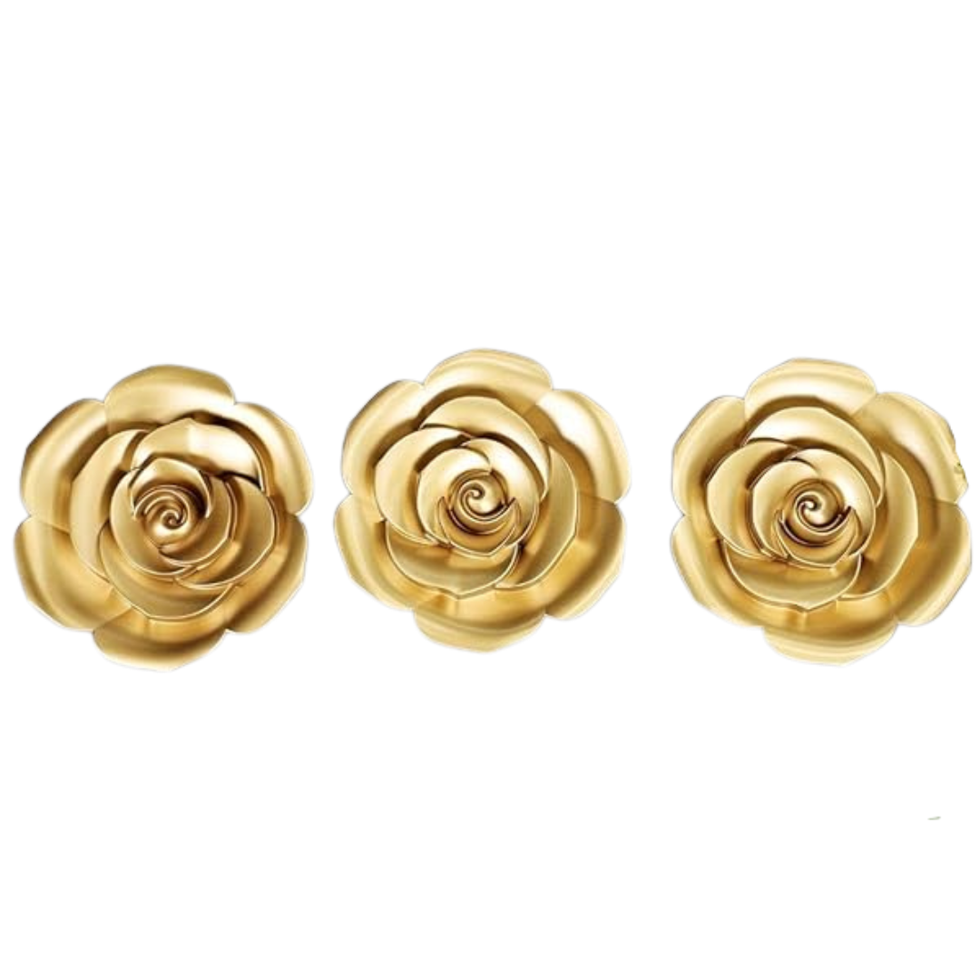 SET 3 ROSAS DECORATIVAS