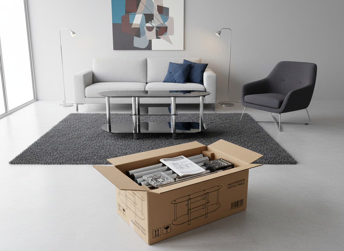 MESA DE CENTRO VIDRIO MODERN STORAGE