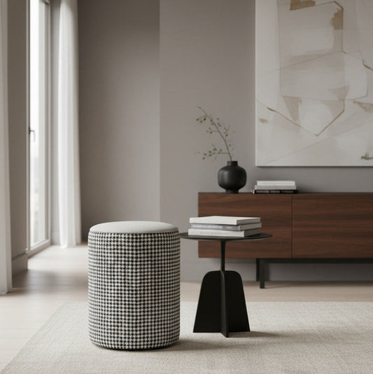 Taburete Cilíndrico Houndstooth