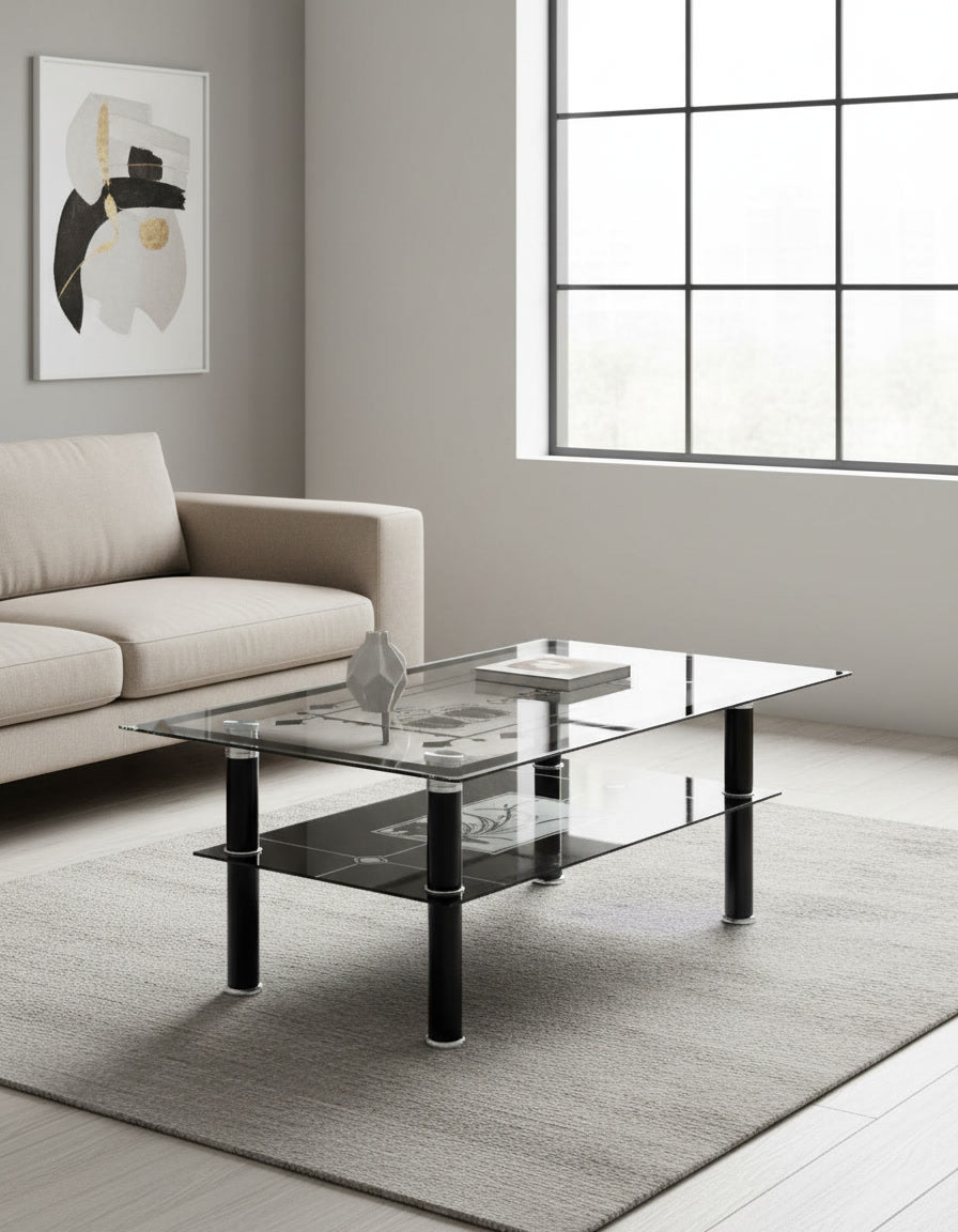 MESA DE CENTRO VIDRIO BLACK CLASSIC