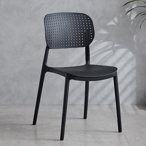Silla Minimal Perforada Blanca Y Negra