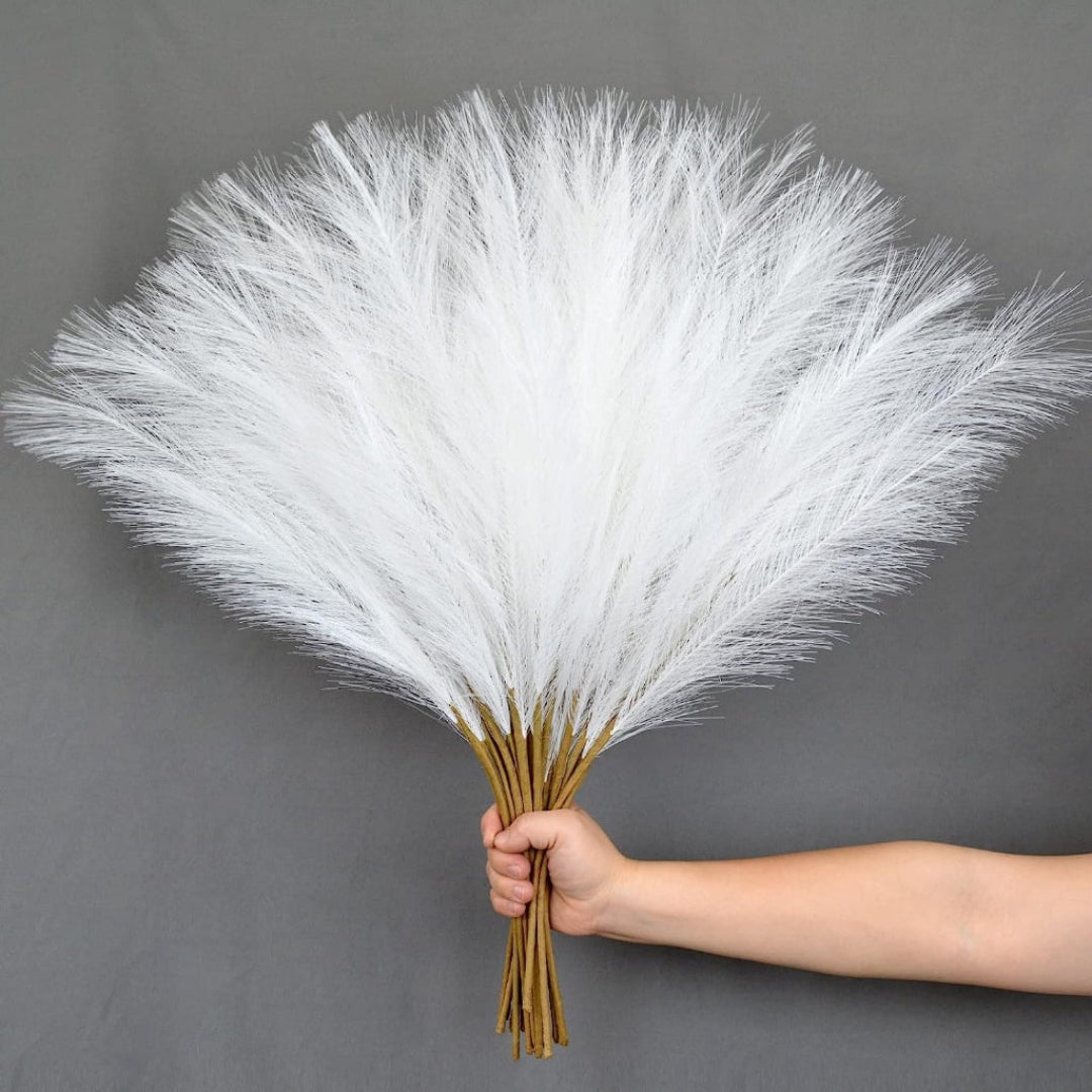 RAMILLETE DE PAMPAS ARTIFICIALES O COLA DE ZORRO BLANCAS