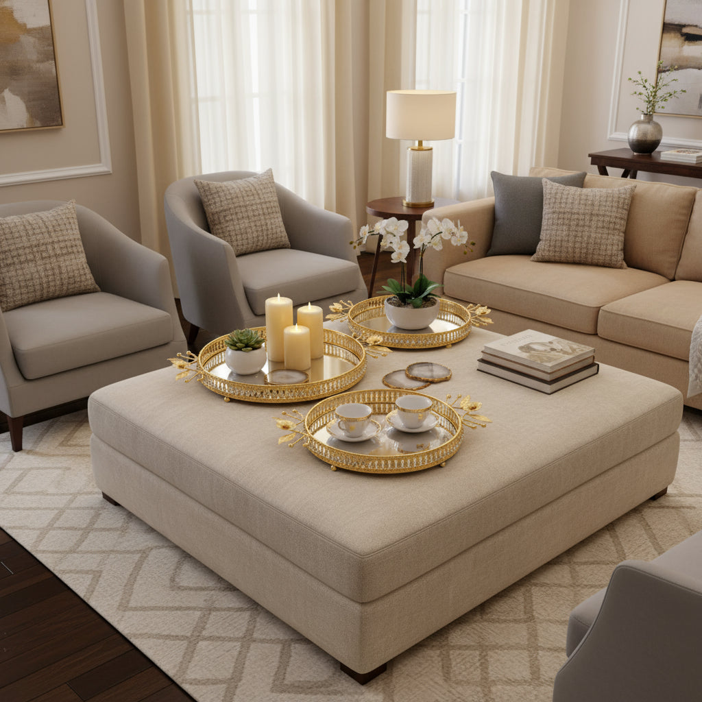 SET BANDEJA REDONDA CON ESPEJO VITTORIA