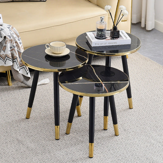 SET MESA GOLDEN CIRCULAR NEGRO