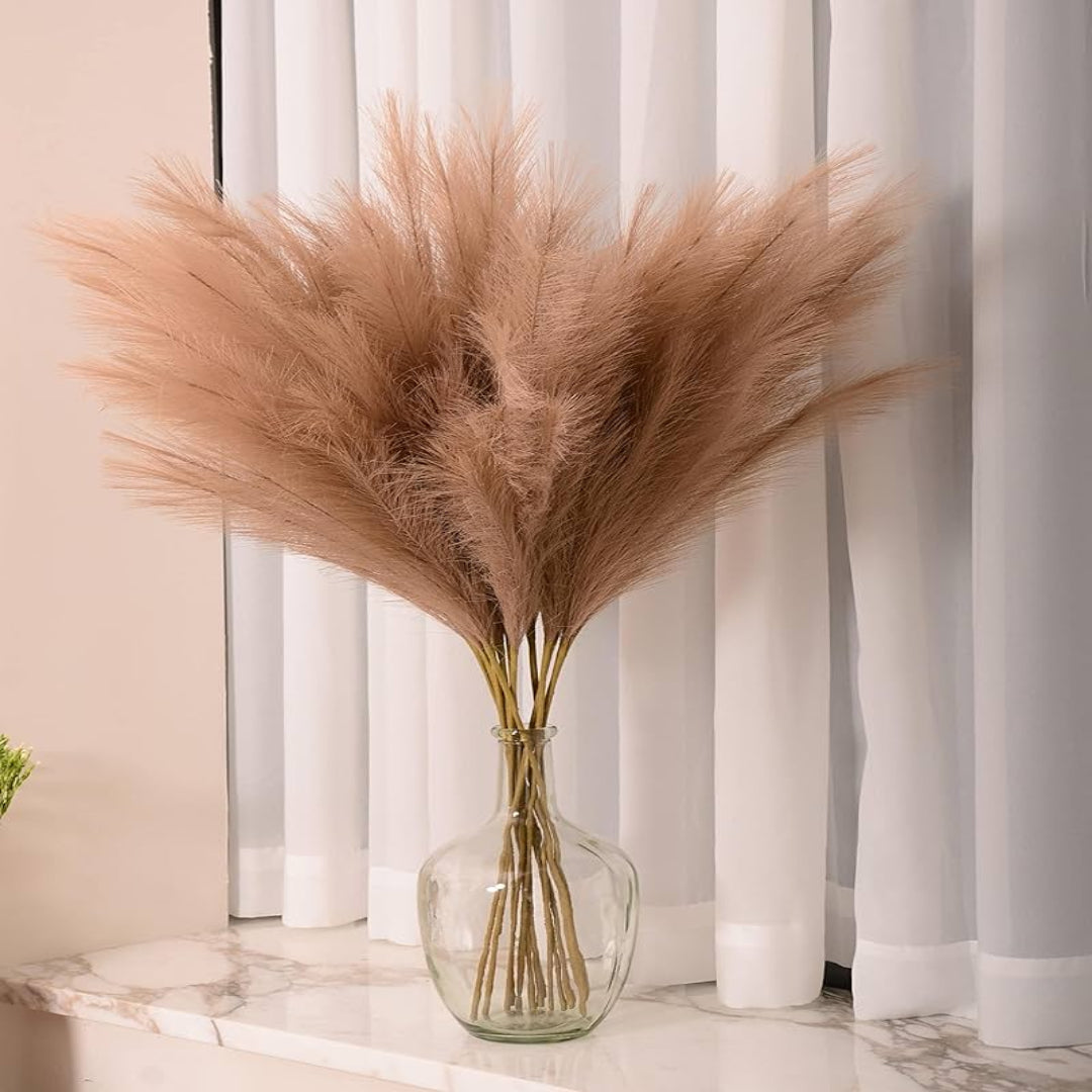 RAMILLETE DE PAMPAS ARTIFICIALES O COLAS DE ZORRO CAFE