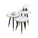 SET MESA GOLDEN CIRCULAR BLANCO