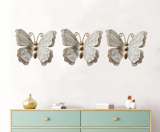 Set Decorativo 3 Mariposas Relieve