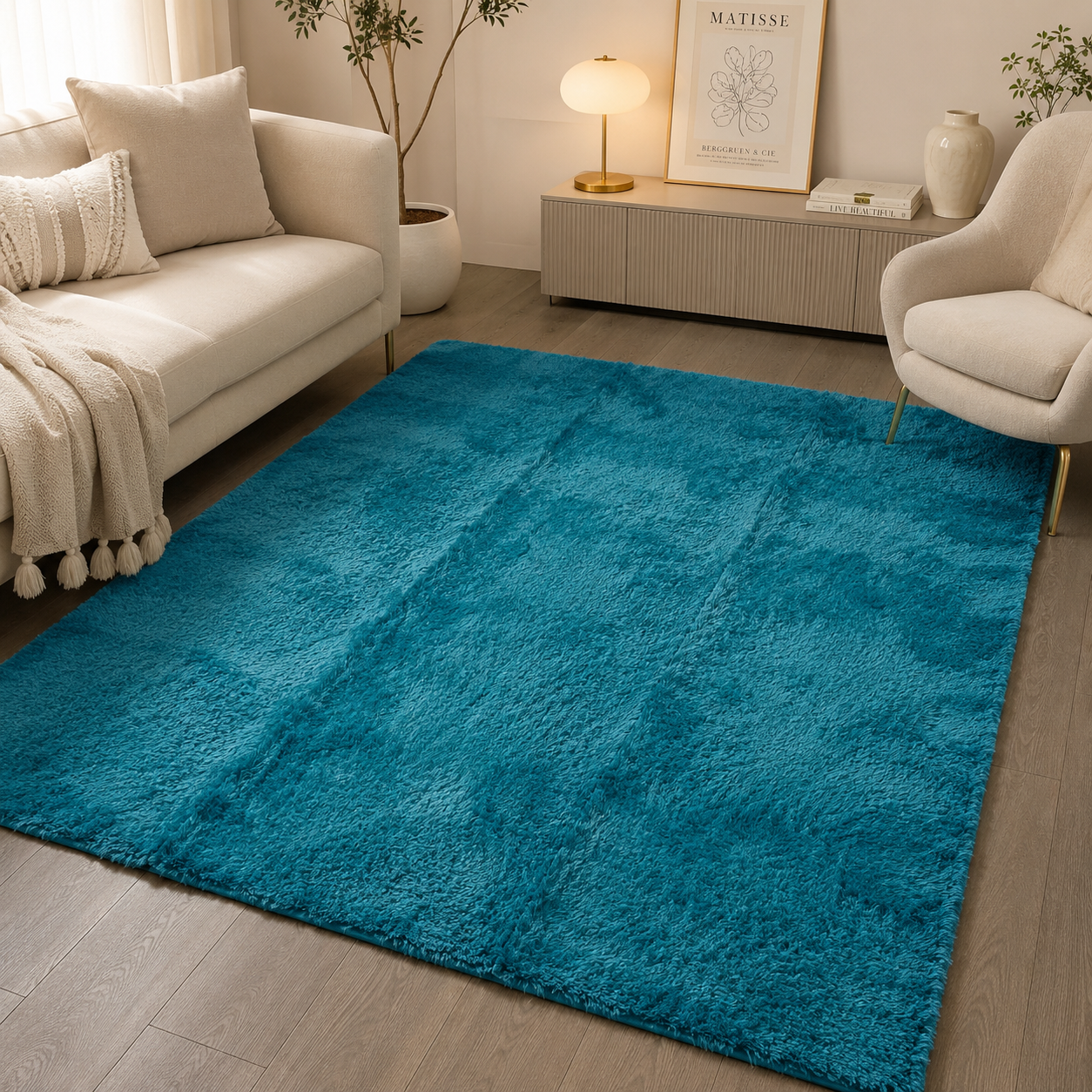 Alfombra Shaggy Peluda 150×200 cm