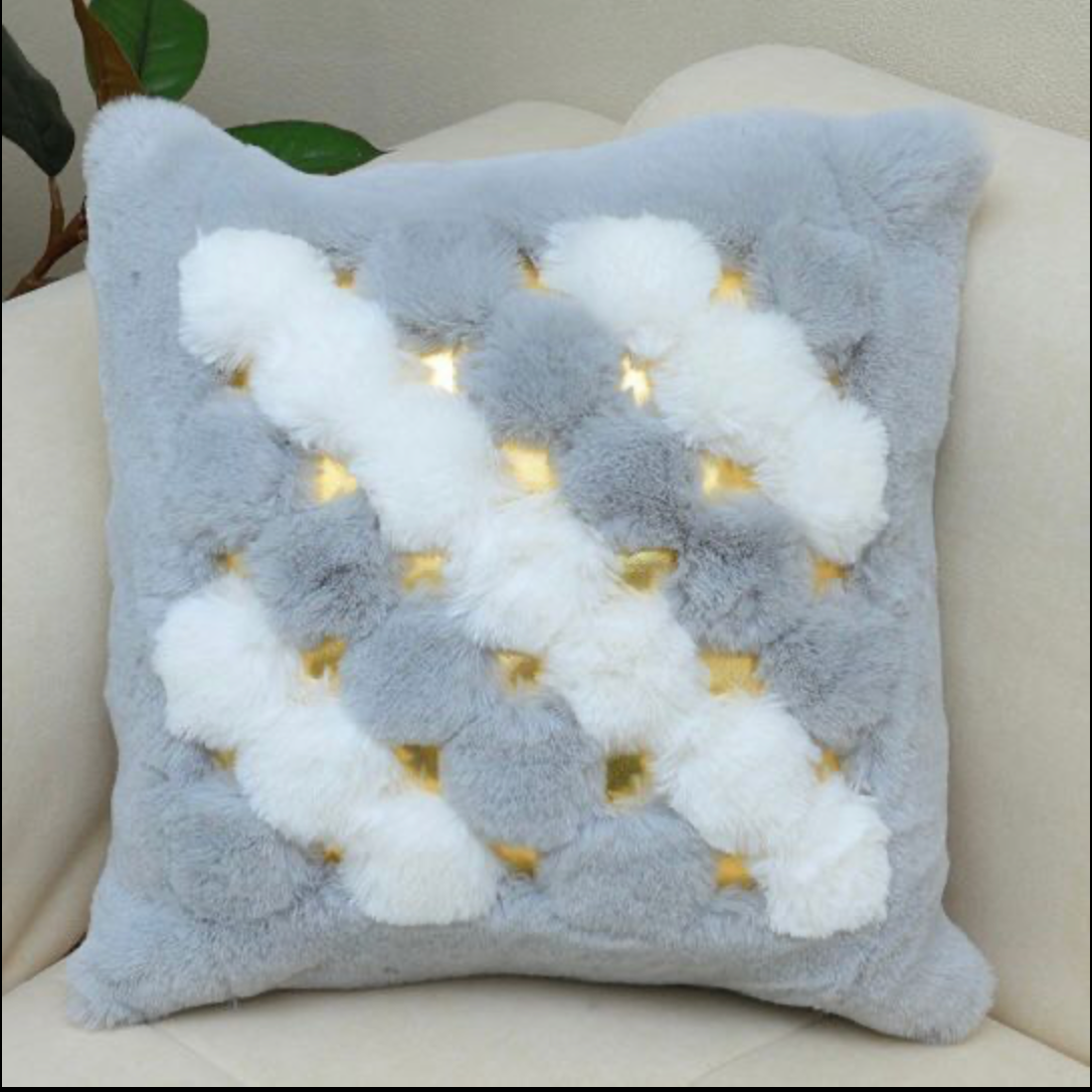 Cojin Soft Eco Cuero Dorado 43x43cm