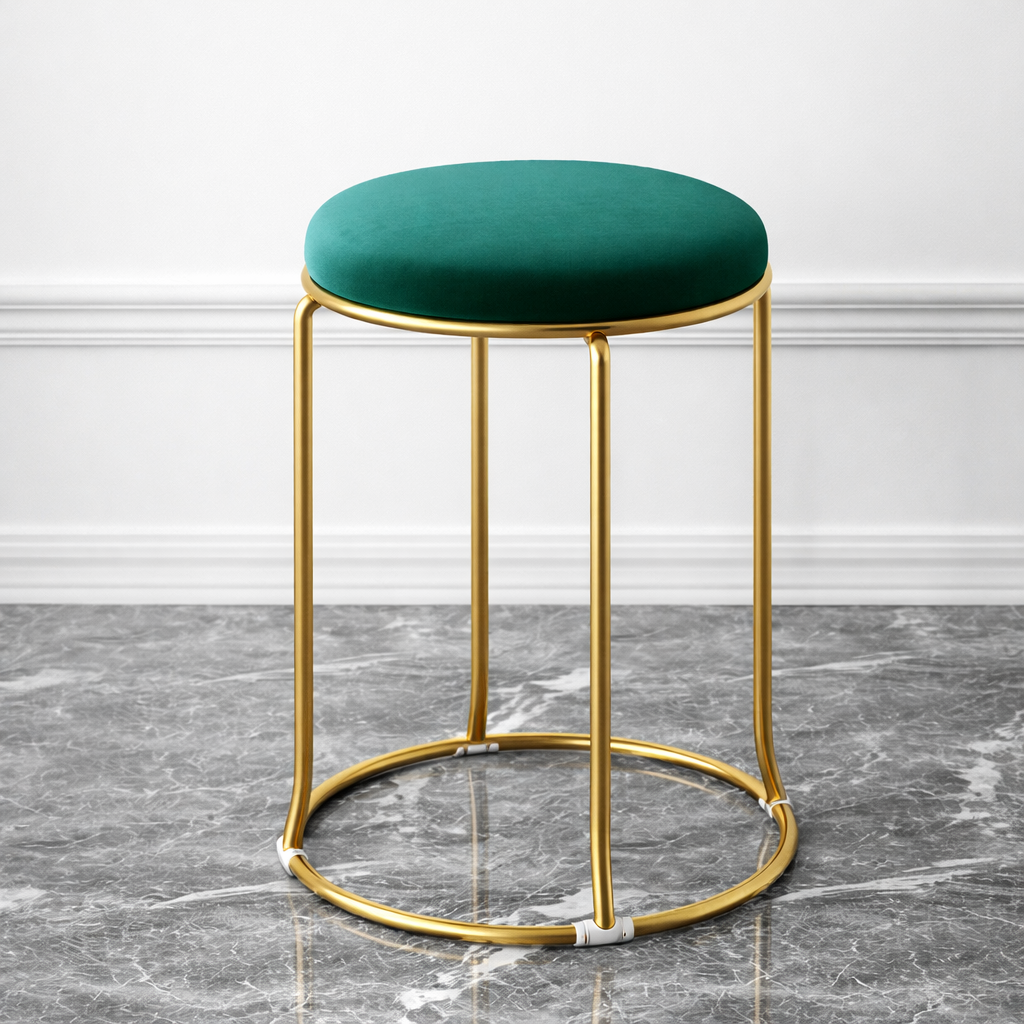Taburete Gold Velvet Emerald