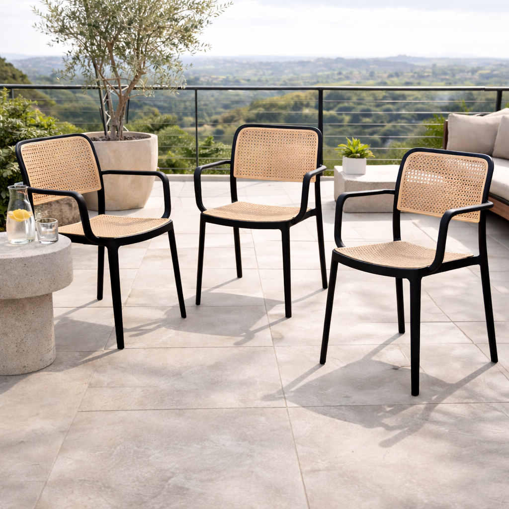 Silla Nórdica Rattan Black