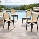 Silla Bistró Rattan Black