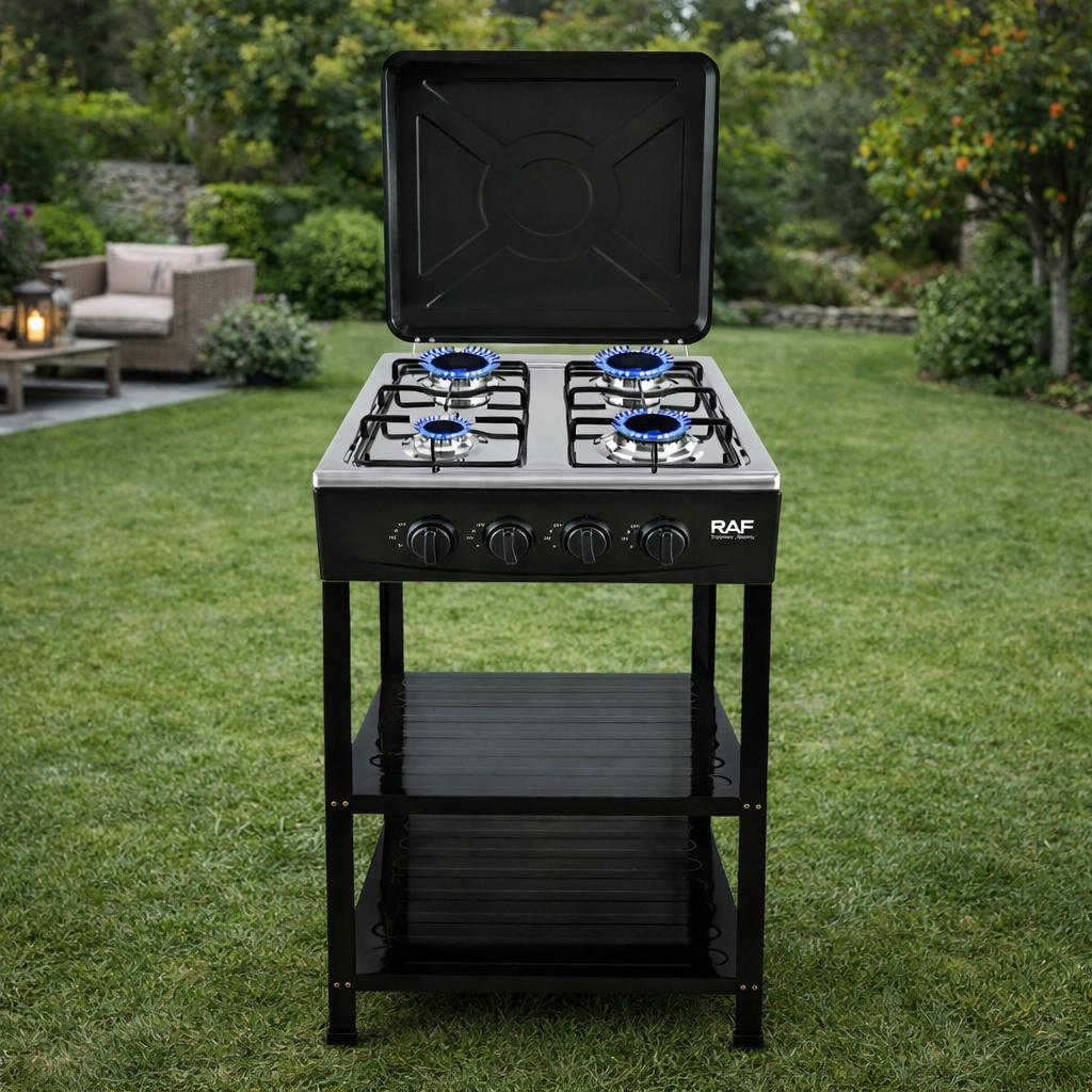Cocina A Gas Raf 4 Quemadores Con Pedestal