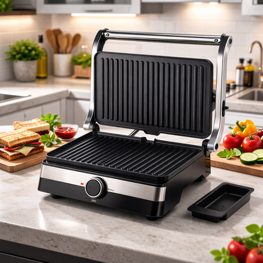 Parrilla Eléctrica Grill Multifuncional De Acero Inoxidable