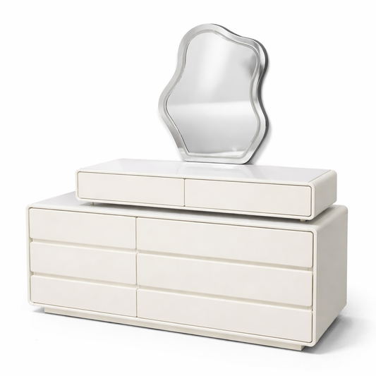 TOCADOR CÓMODA MODERNA CON ESPEJO ORGÁNICO