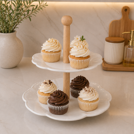 Porta Cupcakes 2 Pisos Ceramica