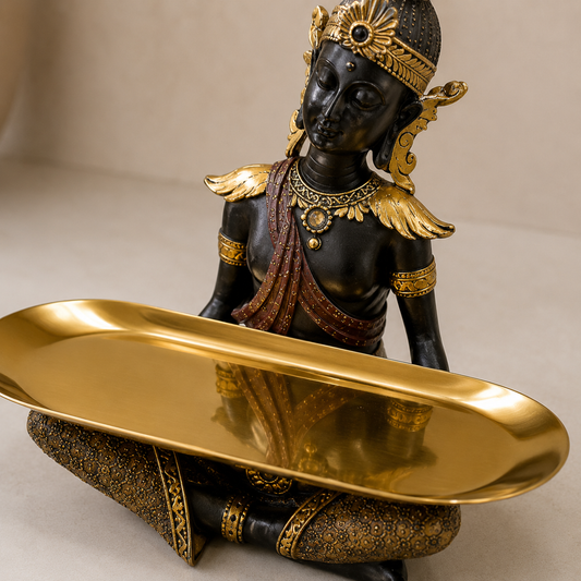 Figura Decorativa Krishna Dorada