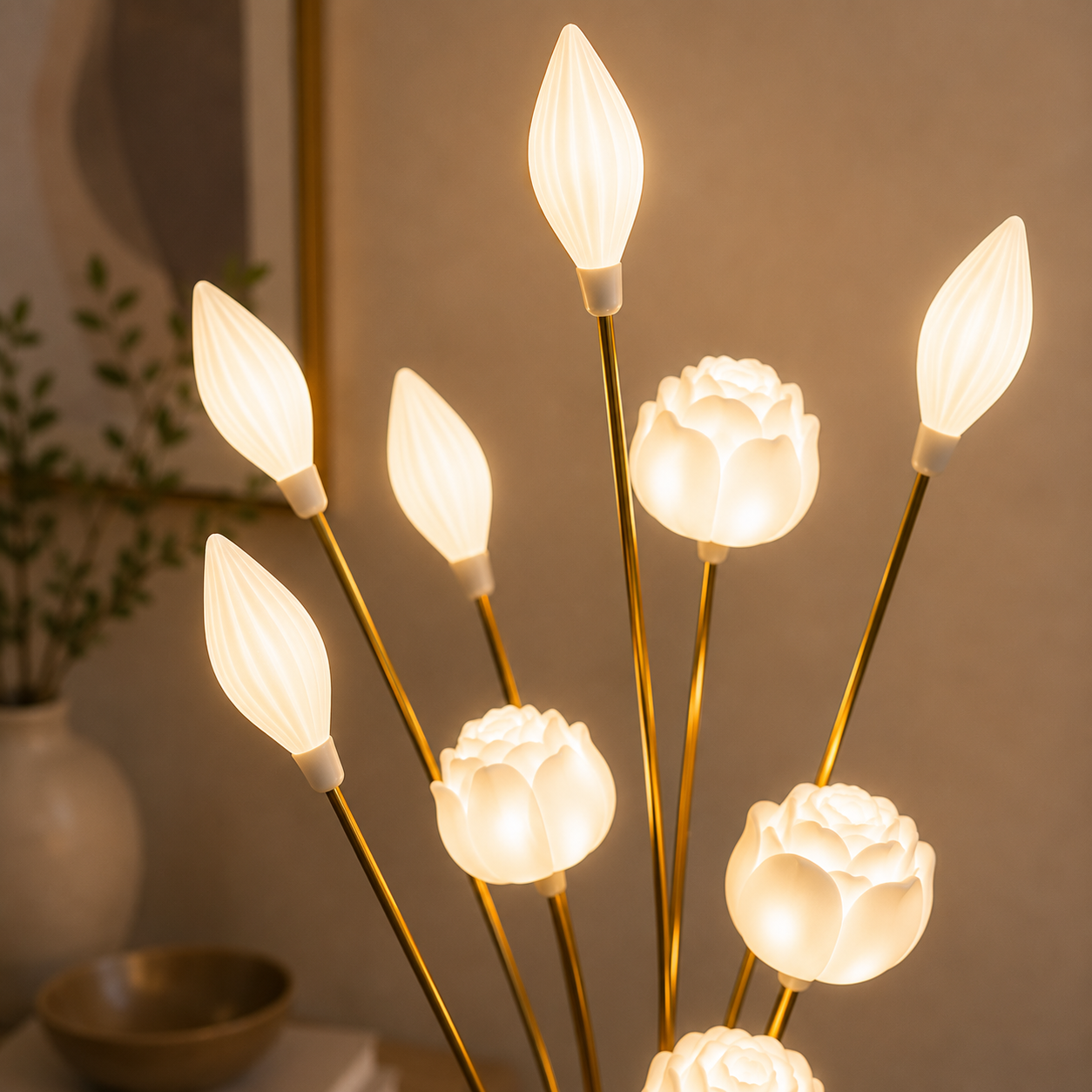 Lampara Led Rosas y Capullos