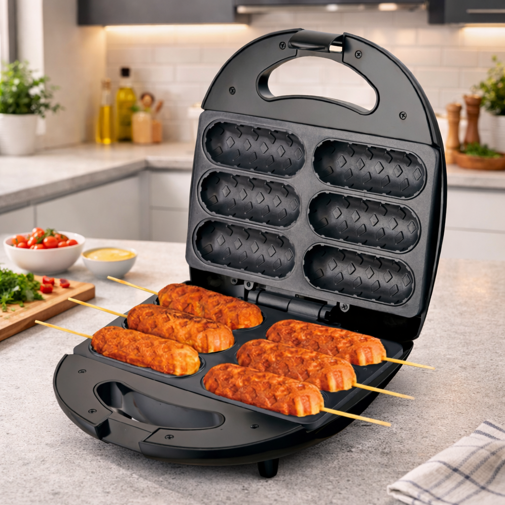 Máquina Eléctrica Para Brochetas 6 Cavidades