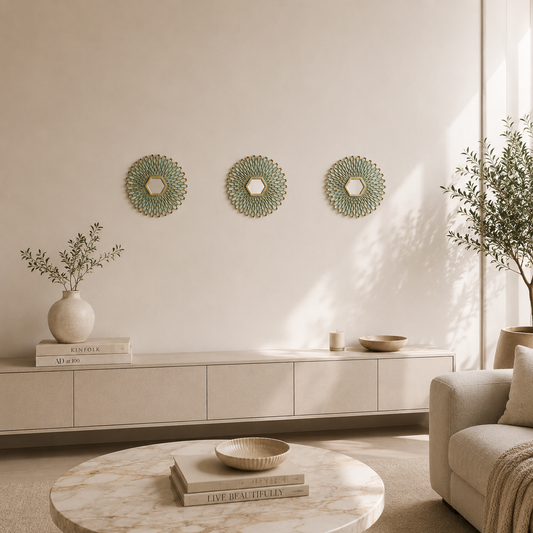 Set 3 Espejos Decorativo Celestial
