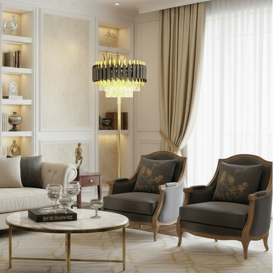 LÁMPARA DE PIE NOCTIS NEGRA