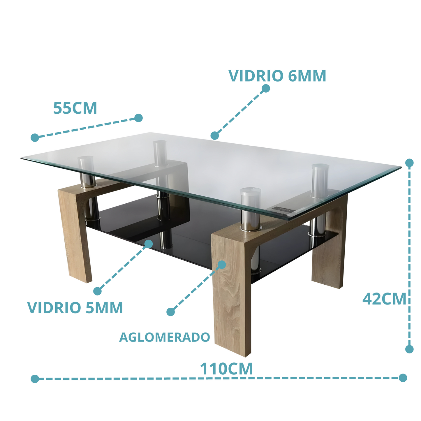 MESA DE CENTRO  MINIMALISTA
