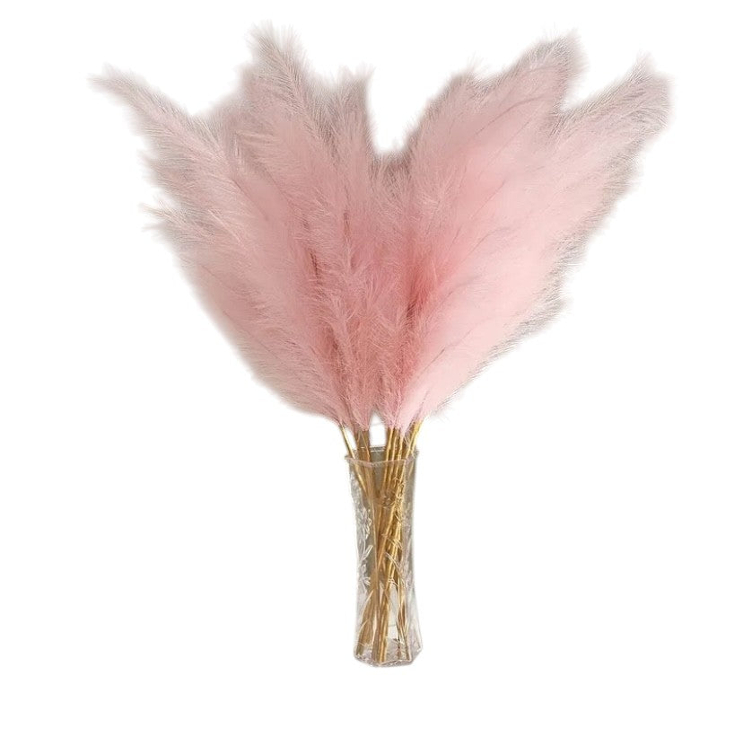 RAMILLETE DE PAMPAS ARTIFICIALES O COLAS DE ZORRO PALO ROSA