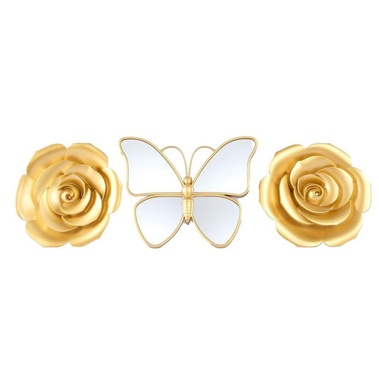 SET DECORATIVO MARIPOSA Y ROSAS