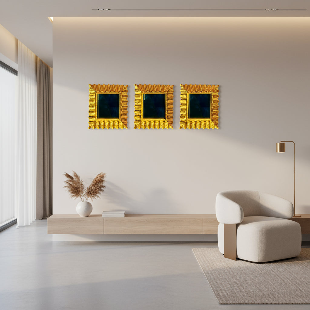 SET ESPEJOS GOLDEN CHIC