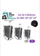 SET DE 3 MALETAS RÍGIDAS CON RUEDAS 360°