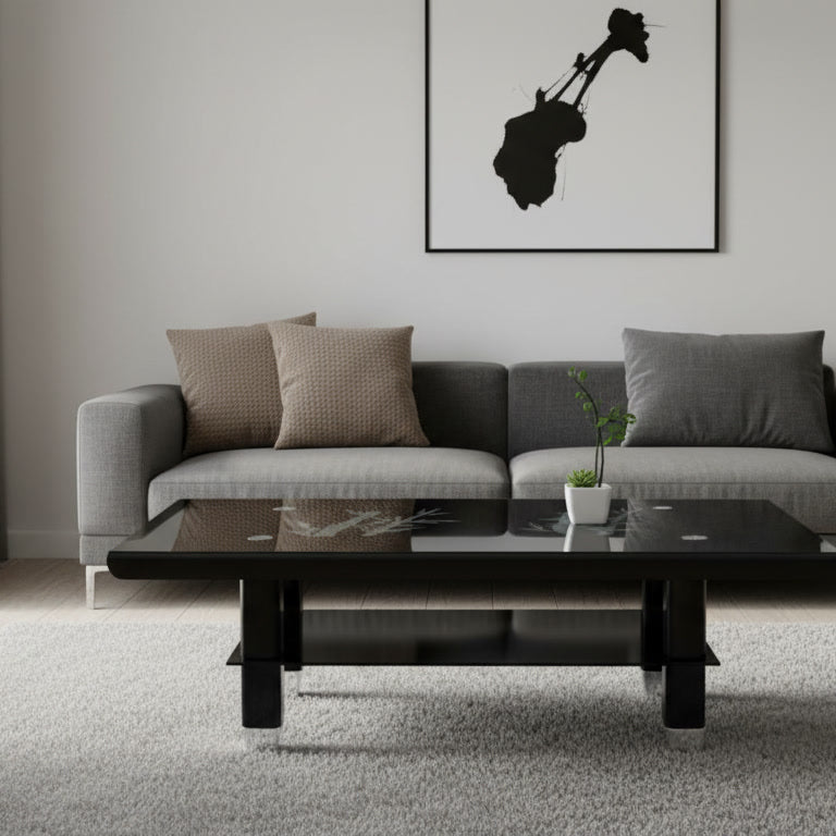 Mesa De Centro Black Minimal Modern