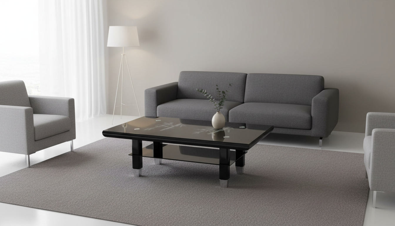 Mesa De Centro Black Minimal Modern