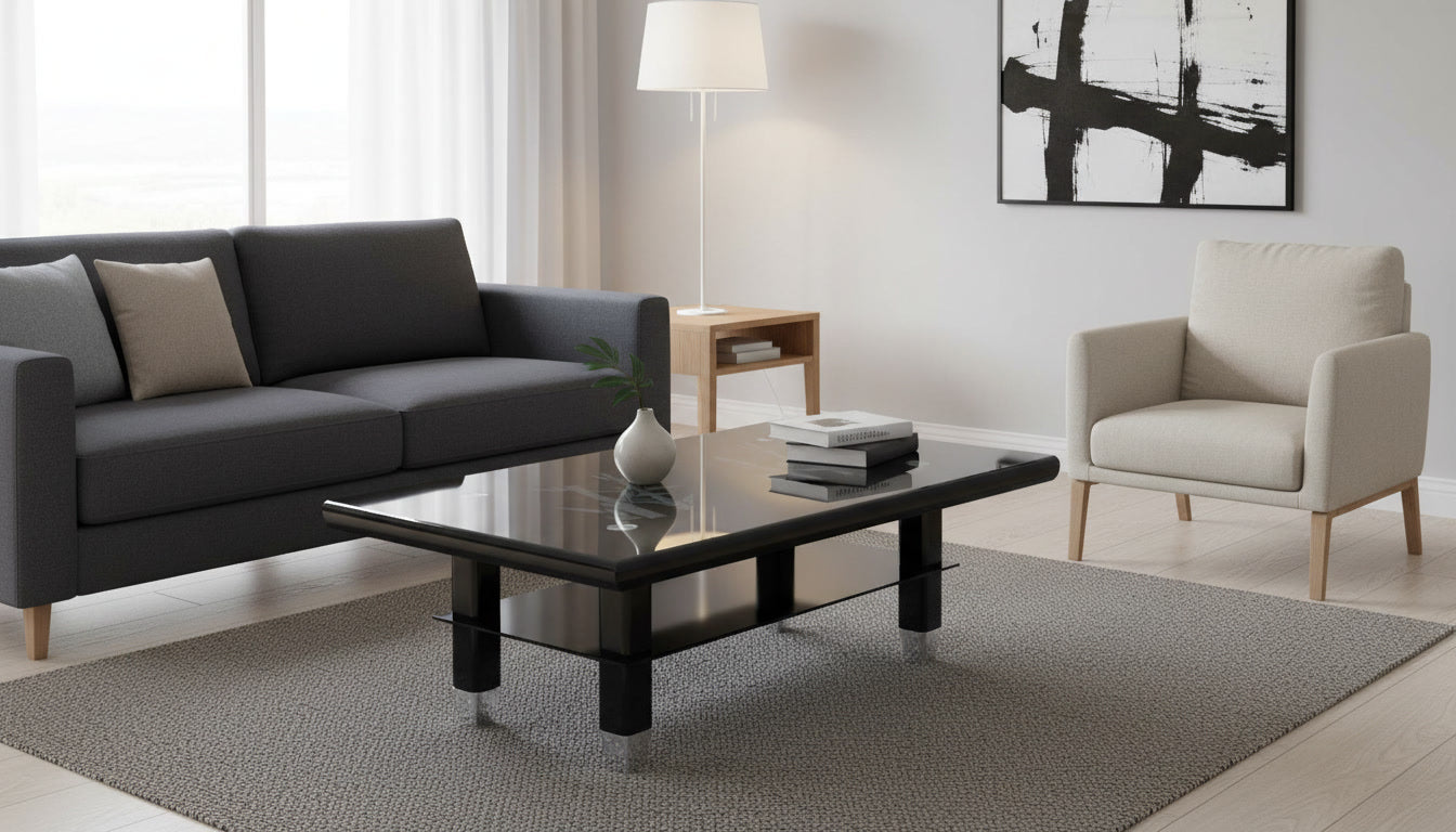 Mesa De Centro Black Minimal Modern