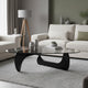 Mesa De Centro Glass Black Curve