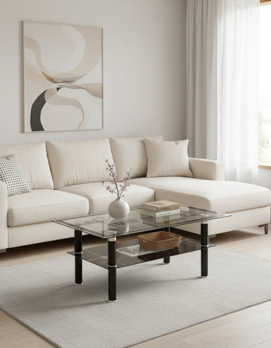 MESA DE CENTRO VIDRIO BLACK CLASSIC