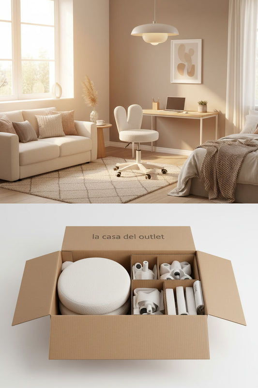 SILLA GIRATORIA NÓRDICA OREJITAS BUNNY BLANCA