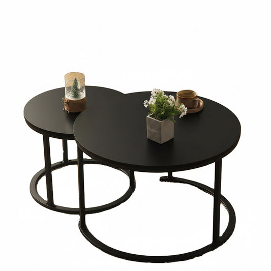 Set De Mesas De Centro Noir Stone Negro