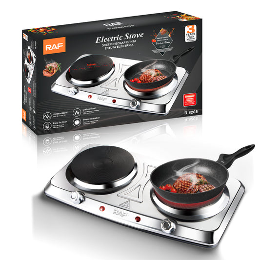Cocinilla Eléctrica Doble Raf – Acero Inoxidable Portátil