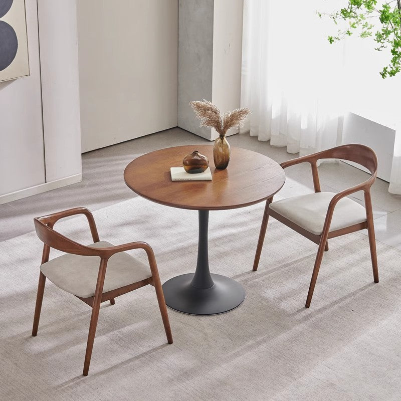 MESA REDONDA BASE CENTRAL WOOD MODERN